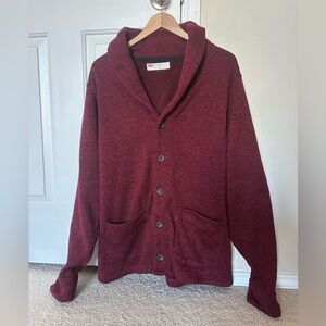 Levi’s Shawl Collar Men’s Cardigan Sweater - Maroon